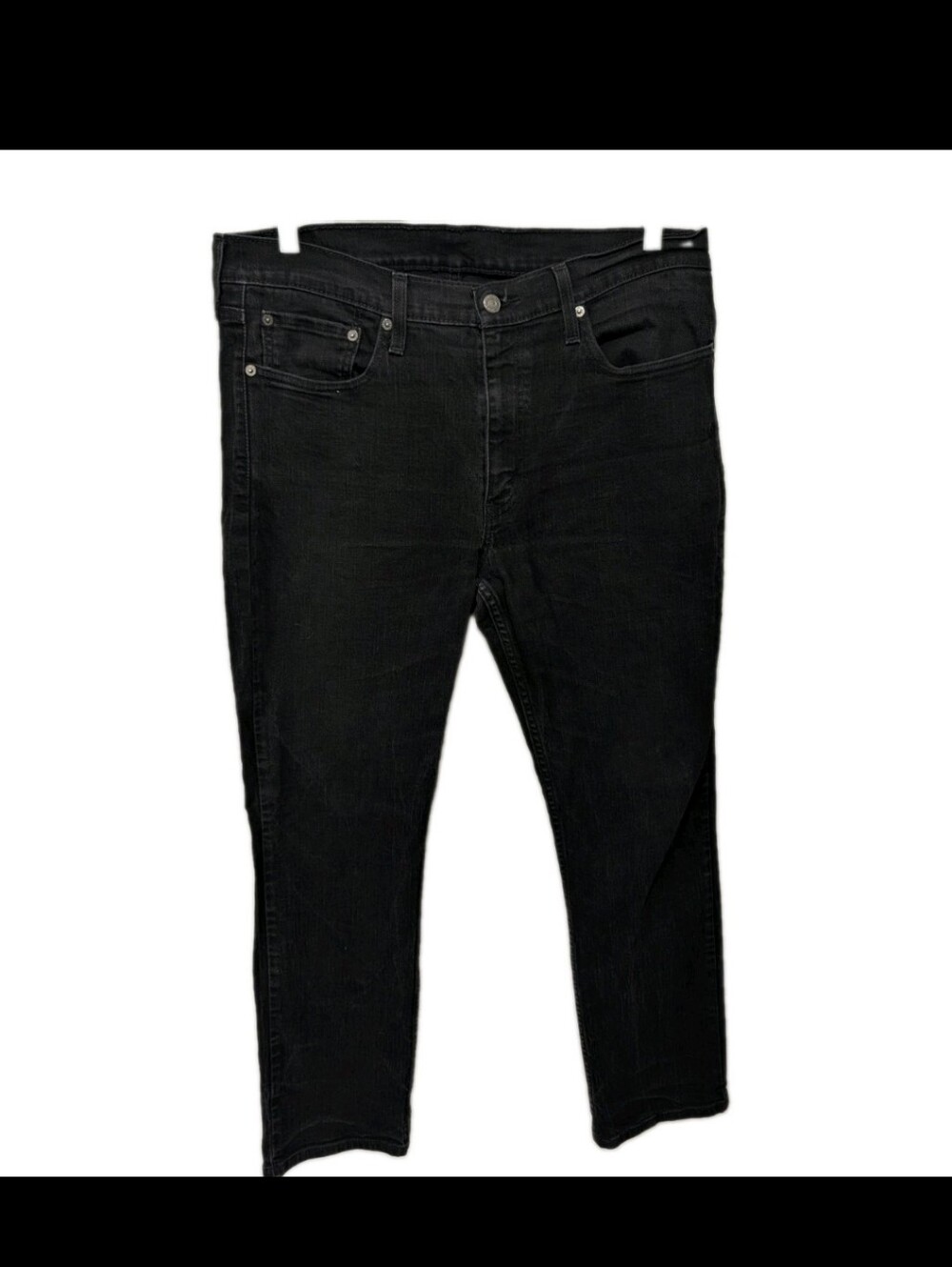 Levi's 514 Black Denim Jeans Regular Straight 36X32 FITS 36X31